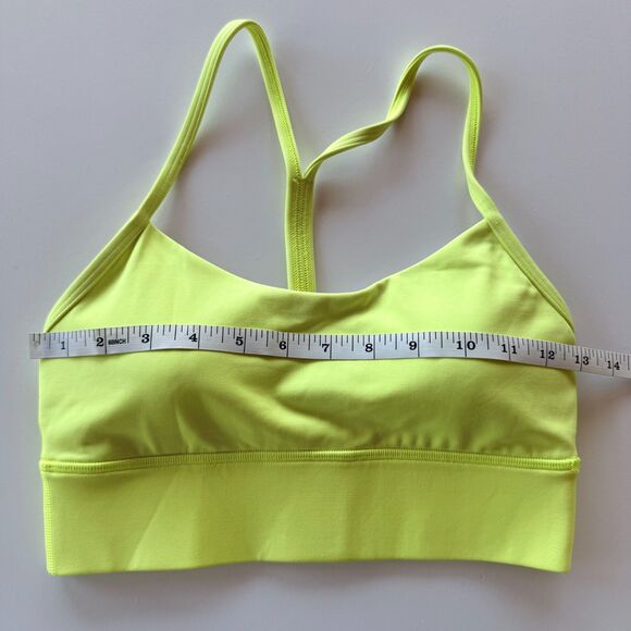 NWT Lululemon Flow Y Nulu Bra *Light Support, A–C Cups in Electric Lemon Size 6 - Picture 14 of 15